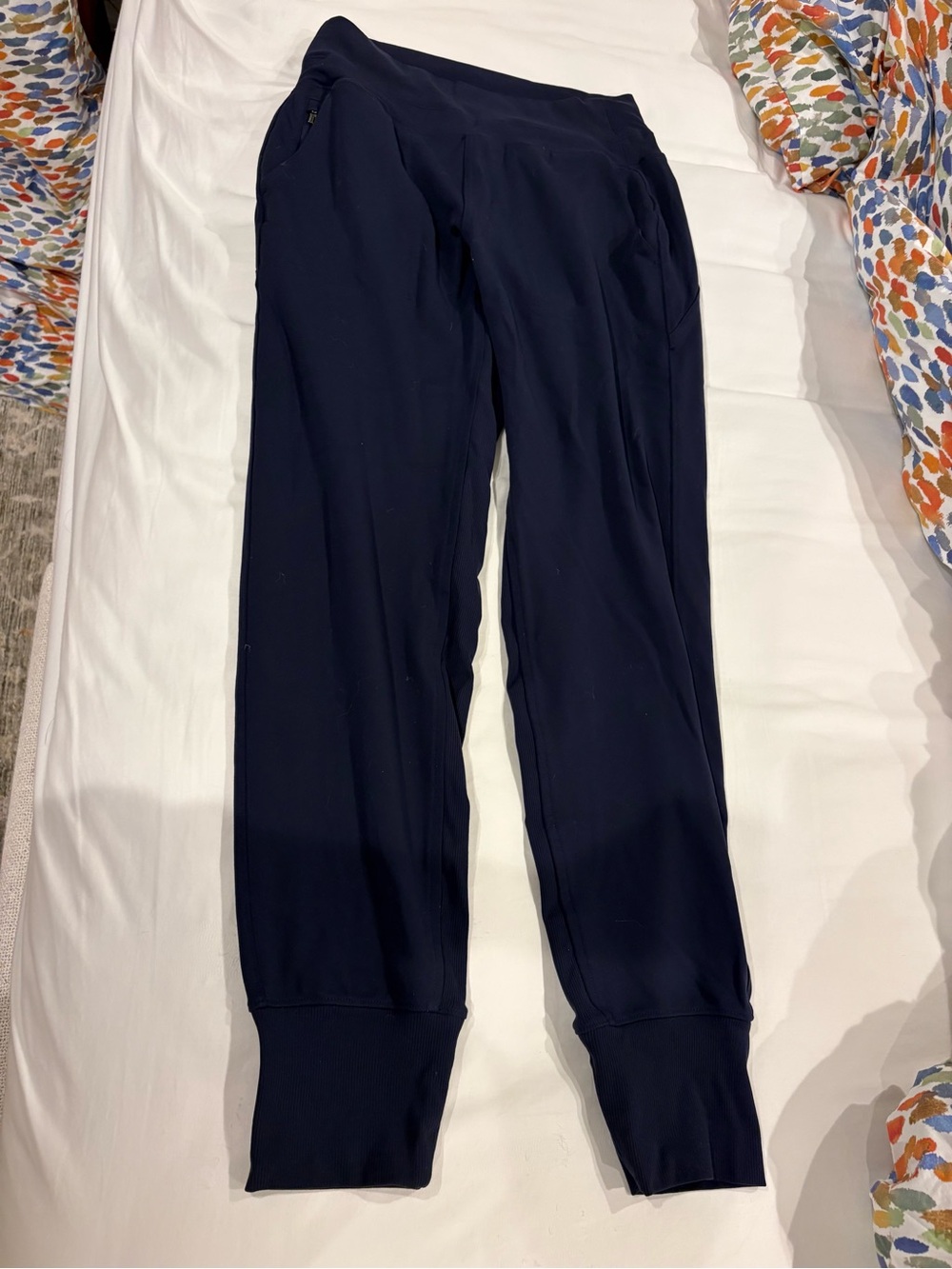 Navy Jogger Pants - Comfortable Athletic Tapered Fit